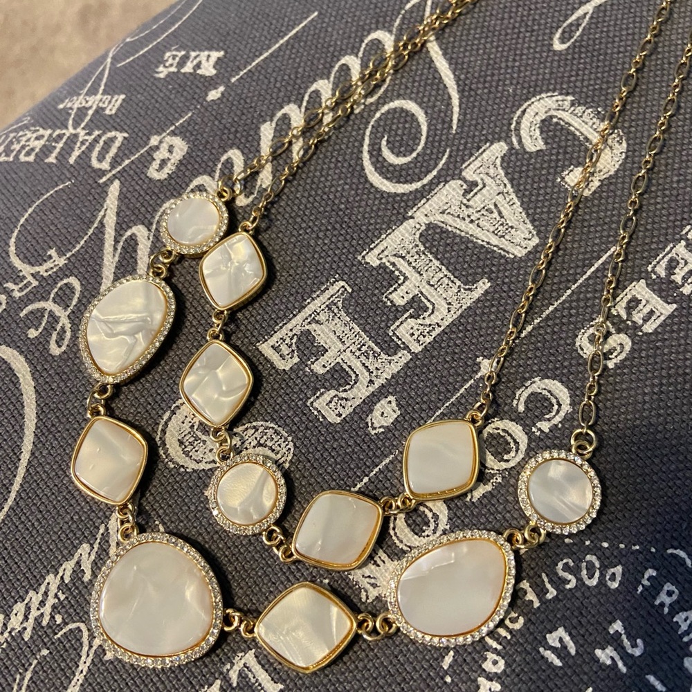 Gold tone statement necklace